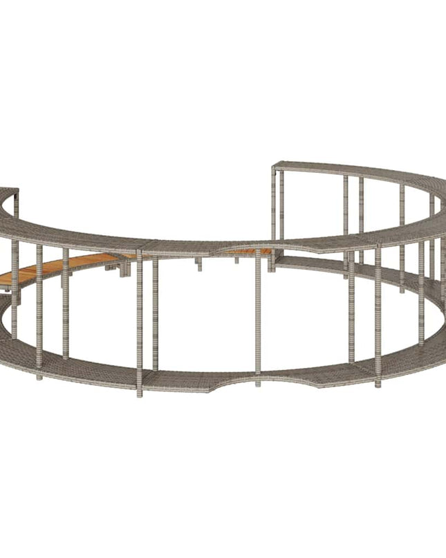 Hottub Ombouw Opbergruimte En Houten Opstapje Poly Rattan