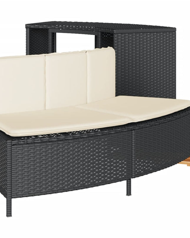 Hottub-Ombouw Poly Rattan En Massief Acaciahout