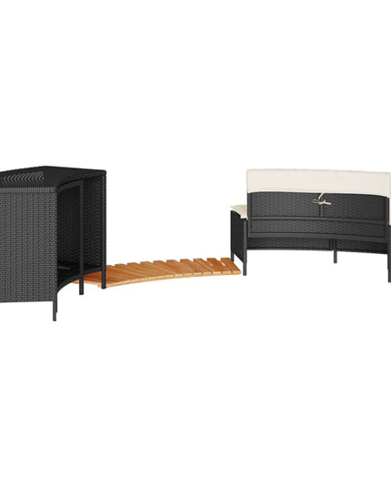 Hottub-Ombouw Poly Rattan En Massief Acaciahout
