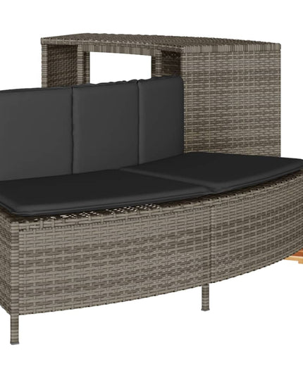 Hottub-Ombouw Poly Rattan Massief Acaciahout