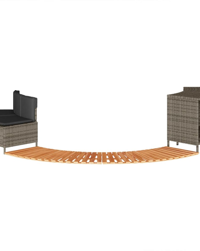 Hottub-Ombouw Poly Rattan Massief Acaciahout