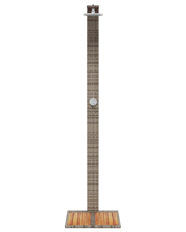 Buitendouche 50X55X224 Cm Poly Rattan En Acaciahout