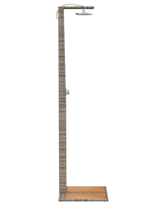 Buitendouche 50X55X224 Cm Poly Rattan En Acaciahout