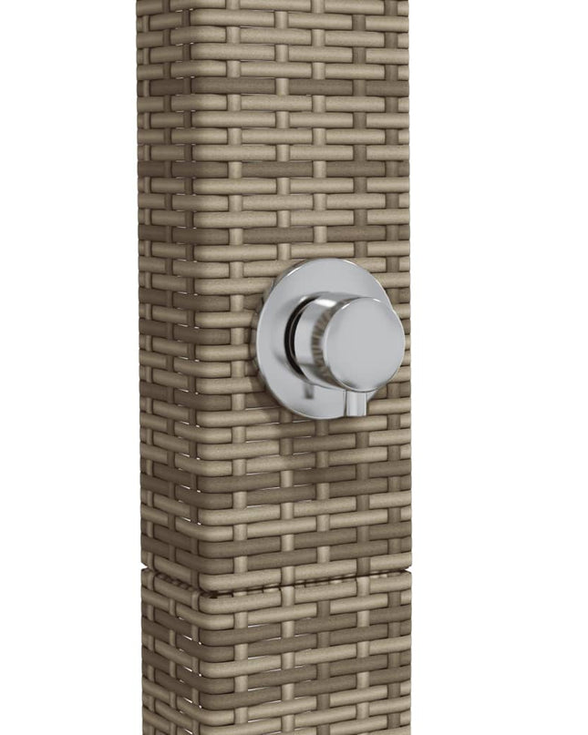 Buitendouche 50X55X224 Cm Poly Rattan En Acaciahout
