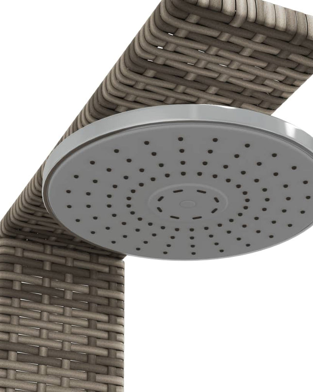 Buitendouche 50X55X224 Cm Poly Rattan En Acaciahout