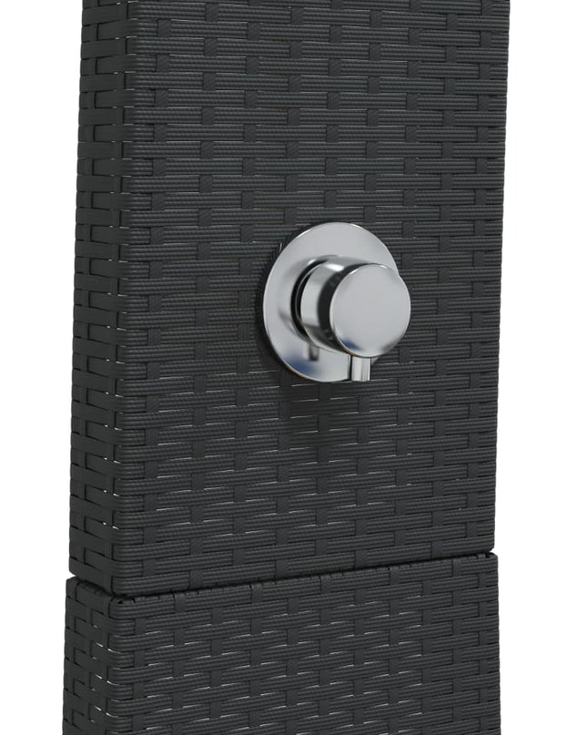 Buitendouche 55X60X224 Cm Poly Rattan En Acaciahout