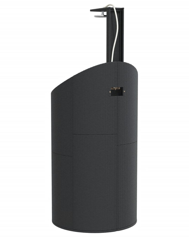 Buitendouche 100X100X241,5 Cm Poly Rattan En Acaciahout