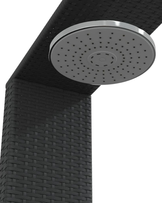 Buitendouche 100X100X241,5 Cm Poly Rattan En Acaciahout