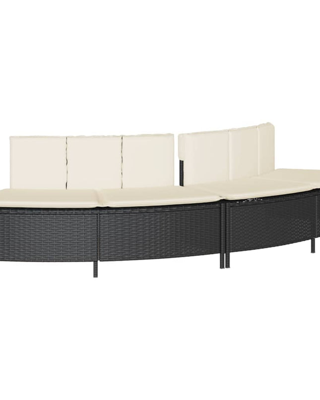 Hottub-Ombouw Poly Rattan En Massief Acaciahout