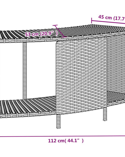 Hottub-Ombouw Poly Rattan En Massief Acaciahout Zwart