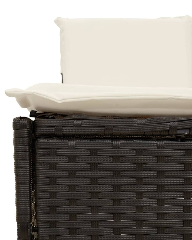 Hottub-Ombouw Poly Rattan En Massief Acaciahout Zwart