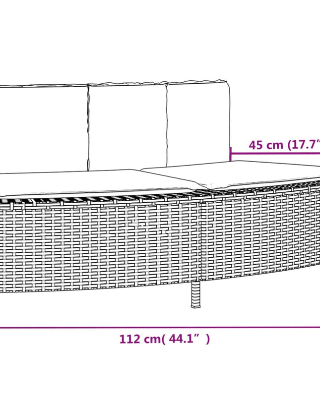 Hottub-Ombouw Poly Rattan En Massief Acaciahout Zwart