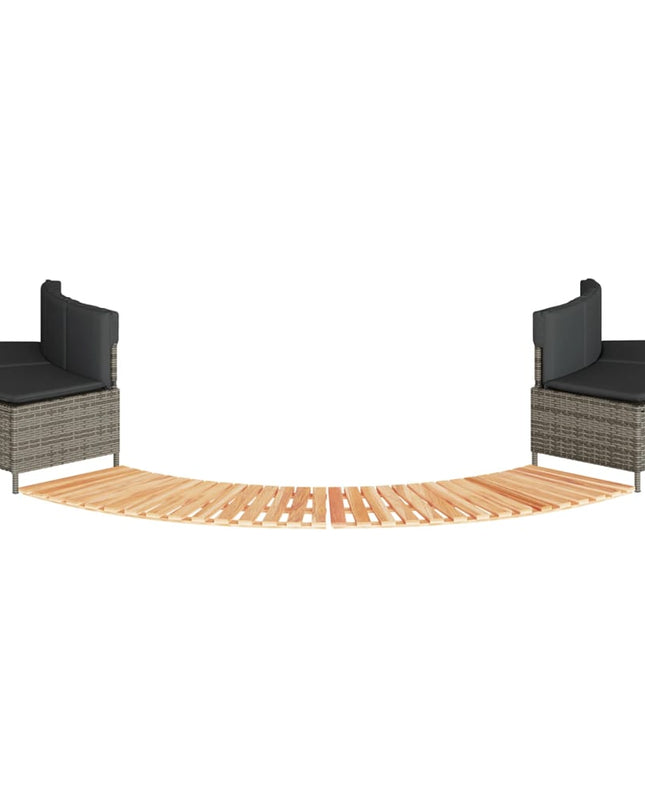 Hottub-Ombouw Poly Rattan En Massief Acaciahout