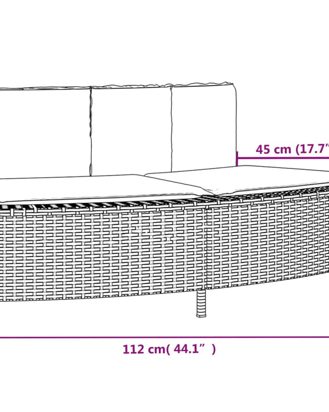 Hottub-Ombouw Poly Rattan Massief Acaciahout Grijs