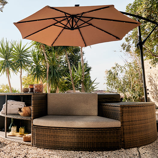 Parasol met LED Verlichting & Voet
